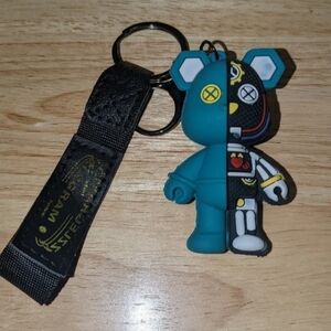 Green and Black Mechanical Bear Keychain